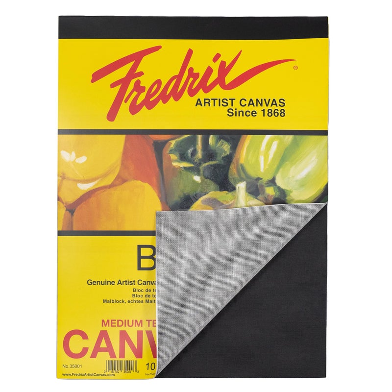 Fredrix 35001 Black Canvas Pad, 10 Sheets, 9 By 12 Inches - Image 4
